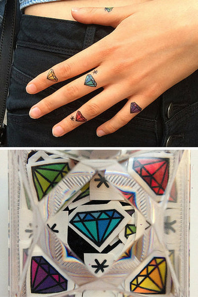 Diamond Tiny temporary tattoos Frenzy Flare - Main Image