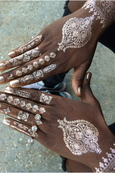 Henna Temporary Tattoo in Rose Gold