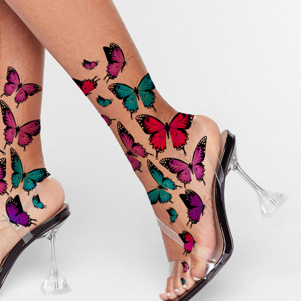 Butterfly Temporary Tattoos. Colorful Butterflies in Different Shapes and Sizes