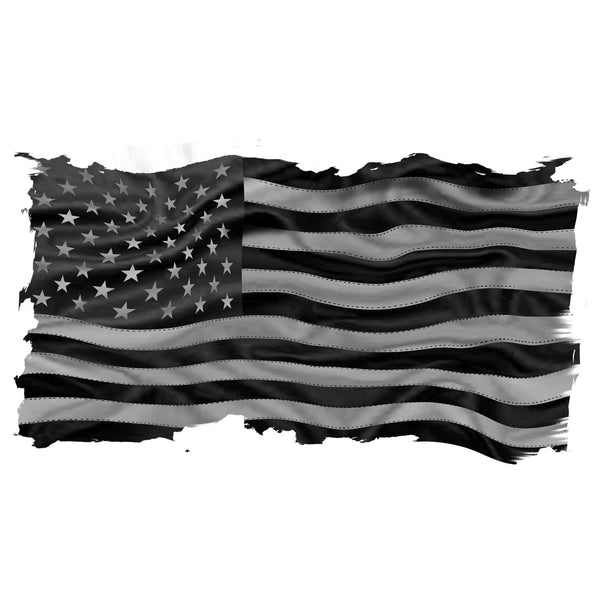 American Flag Black and White Temporary Tattoo. Set of 2