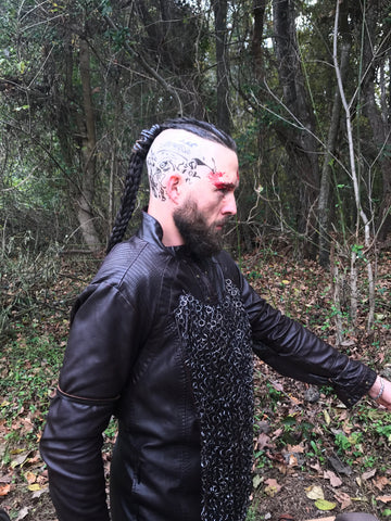 Viking Ragnar Head Temporary Tattoos for Cosplayers, Renaissance Fairs, and Costume Parties
