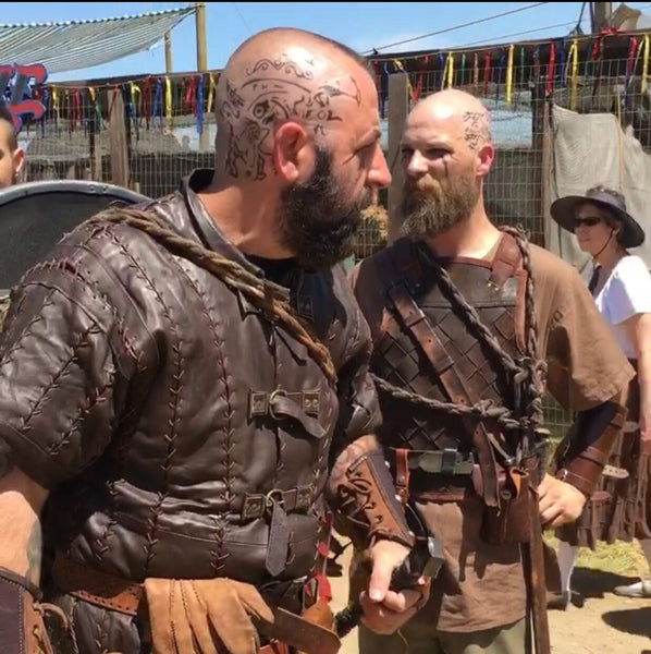 Viking Ragnar Head Temporary Tattoos for Cosplayers, Renaissance Fairs, and Costume Parties