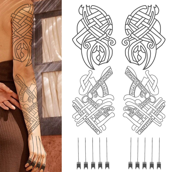 Freya God of War Temporary Tattoos for Cosplayers