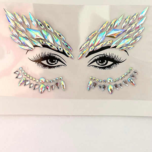 Víking Queen, Mermaid Face Jewels for Halloween Costume, Carnival or Festivals.  Princess, Cleopatra, Fairy Costume Accessory.