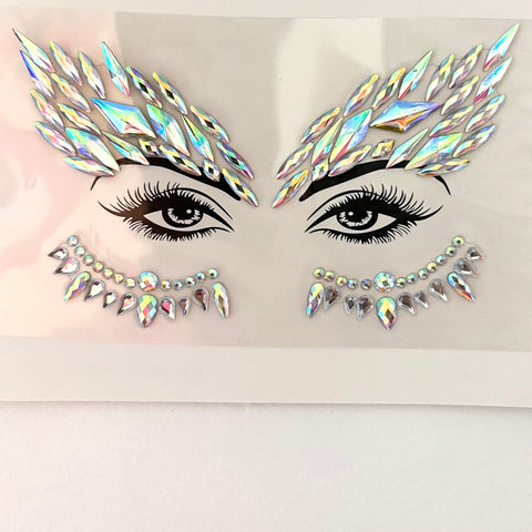 Víking Queen, Mermaid Face Jewels for Halloween Costume, Carnival or Festivals.  Princess, Cleopatra, Fairy Costume Accessory.