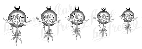 Bela Daniela Cassandra Forehead Temporary Tattoo for Cosplayers, Halloween Costume Idea. Pack of 5 with different sizes