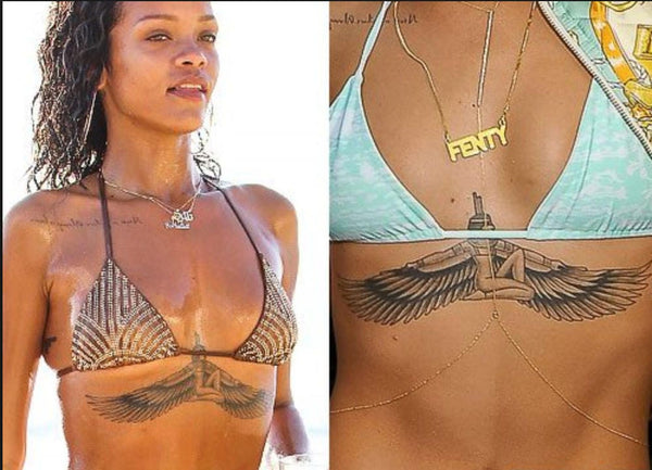 Rihanna Inspired Temporary Tattoos for Cosplay Costume
