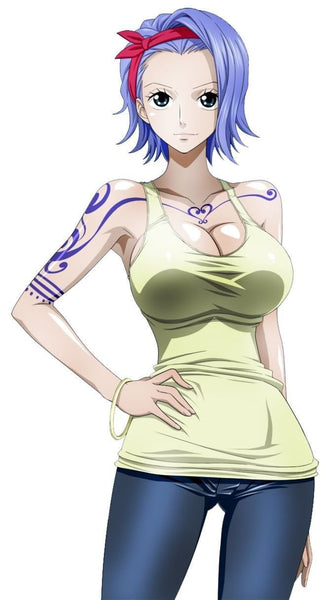 Nojiko Temporary Tattoo Set from One Piece. Chest and Arm Piece for Cosplayers