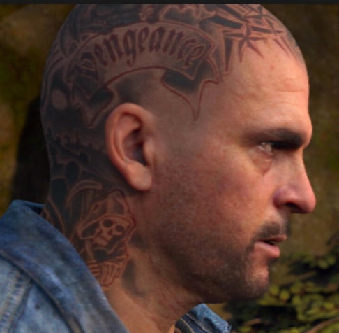 Boozer Temporary Tattoos, William Gray from Days Gone Head Designs for Cosplay