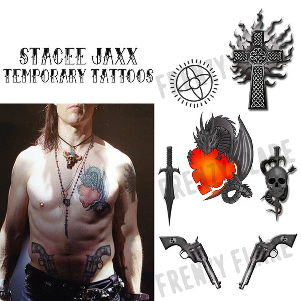 Stacee Jaxx  Rock of Ages Temporary Tattoos for Cosplayers of Rock of Ages. Great for Music Themed Parties. Can Be Made for and Adult or Kid