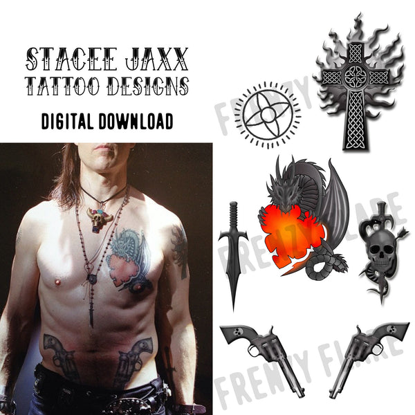 Stacee Jaxx  Rock of Ages Temporary Tattoo Designs for Cosplayers. Digital download.Last minute Costume Idea for Halloween. Ready to Print