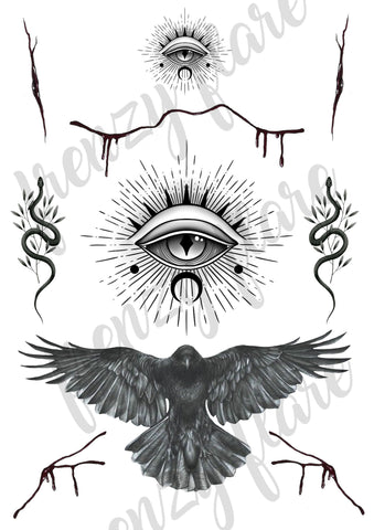 DIGITAL DOWNLOAD. Thrúd GOW Temporary Tattoo Design for Cosplayers. Print  from Home