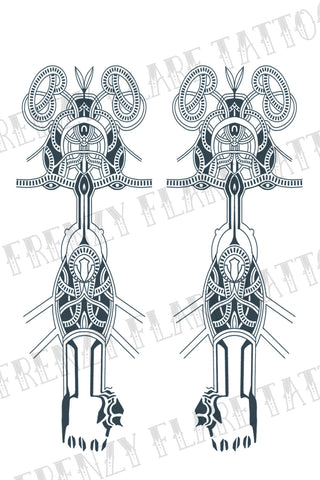 DIGITAL DOWNLOAD. Thrúd GOW Temporary Tattoo Design for Cosplayers. Print from Home