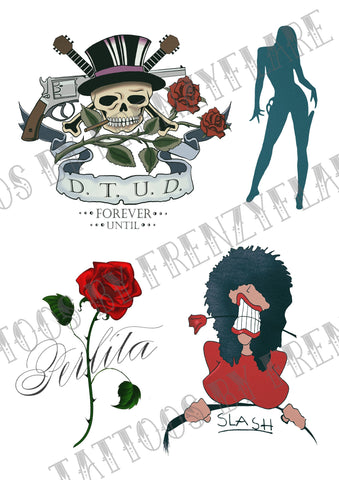 Slash Temporary Tattoos for Cosplayers