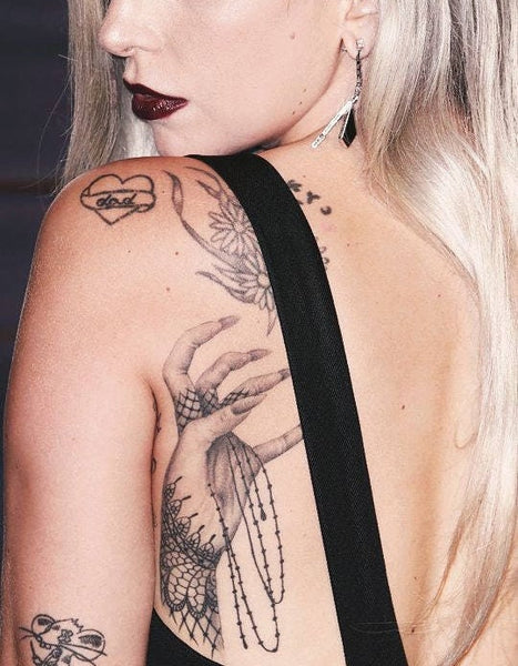 Lady Gaga Cosplay Temporary Tattoos. Gaga's inspired tats