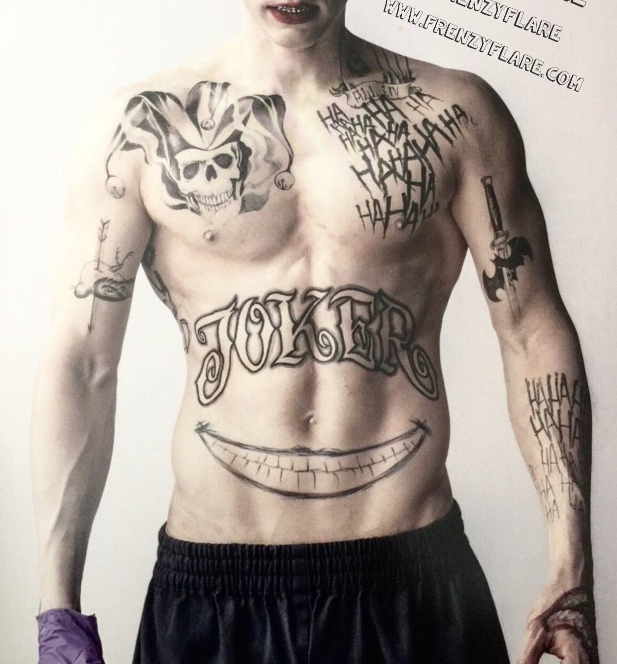 joker tattoo in suicide squad
