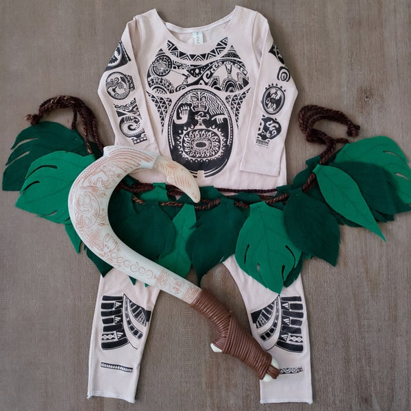 Iron On Transfer Maui Moana Halloween Costume DIY for Babies